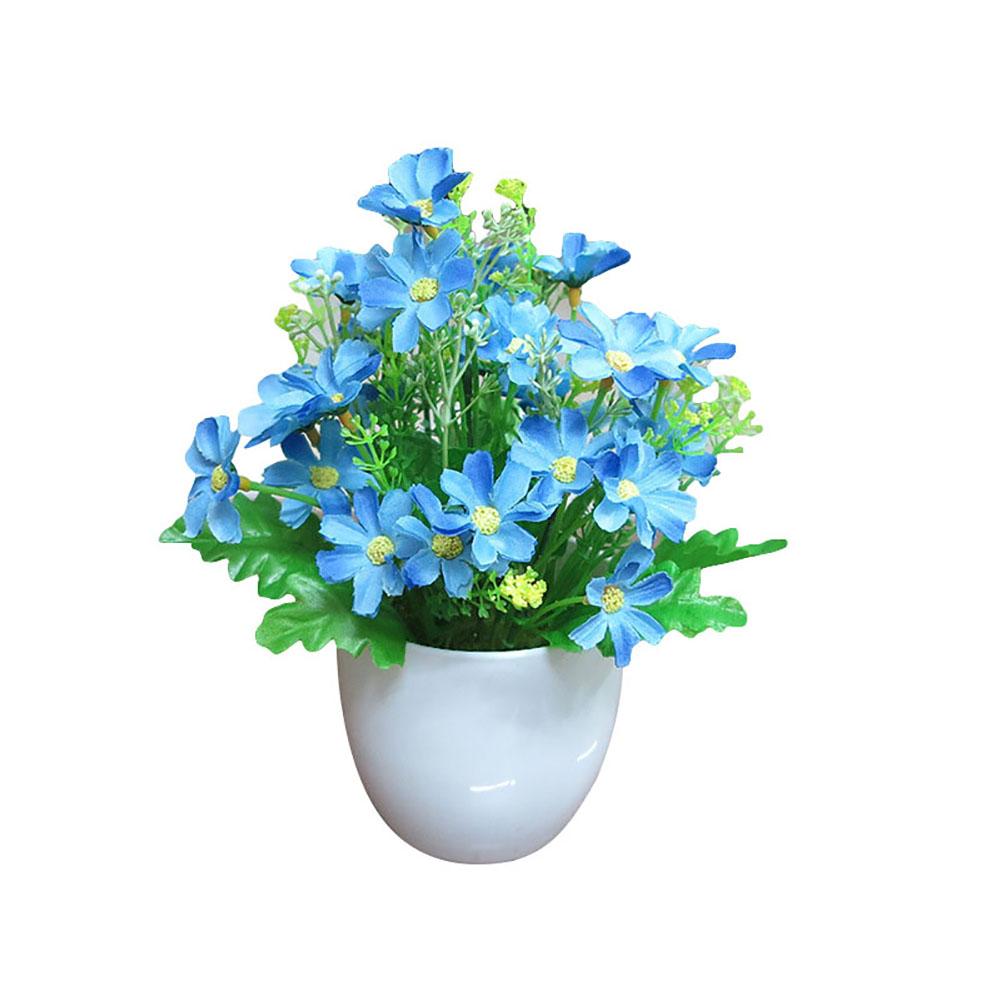 Resin Flower Pot with Simulation Flowers Home Decor Crafts Set