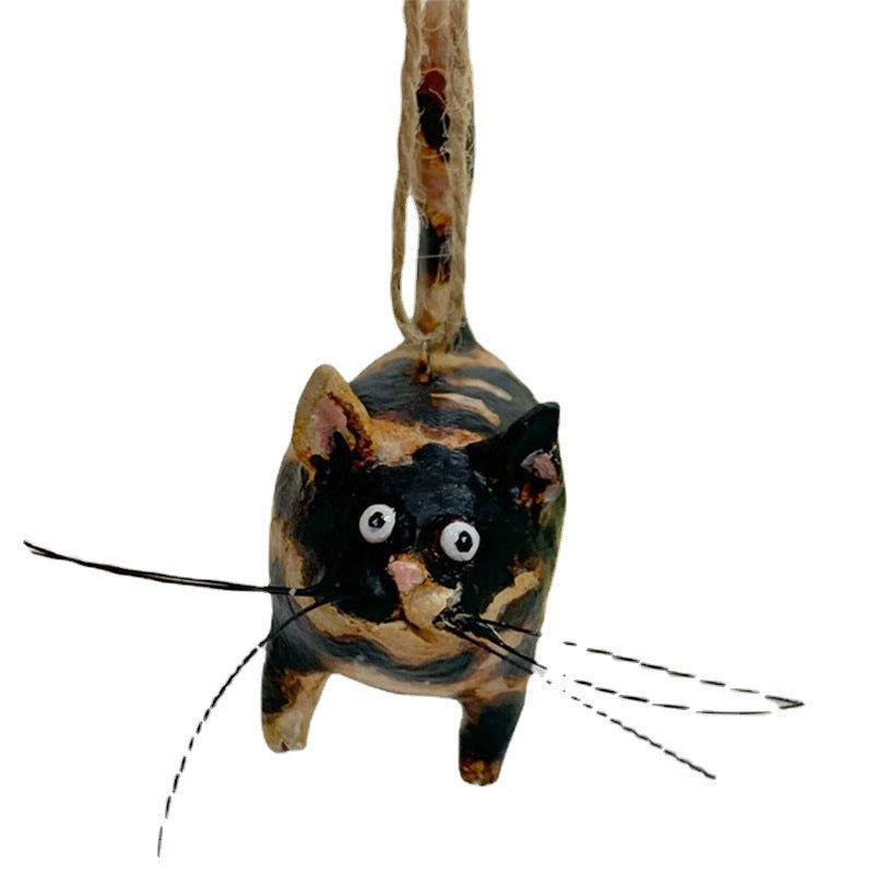 Cute Cat Resin Crafts Pendant Ornament for Home & Garden Decor