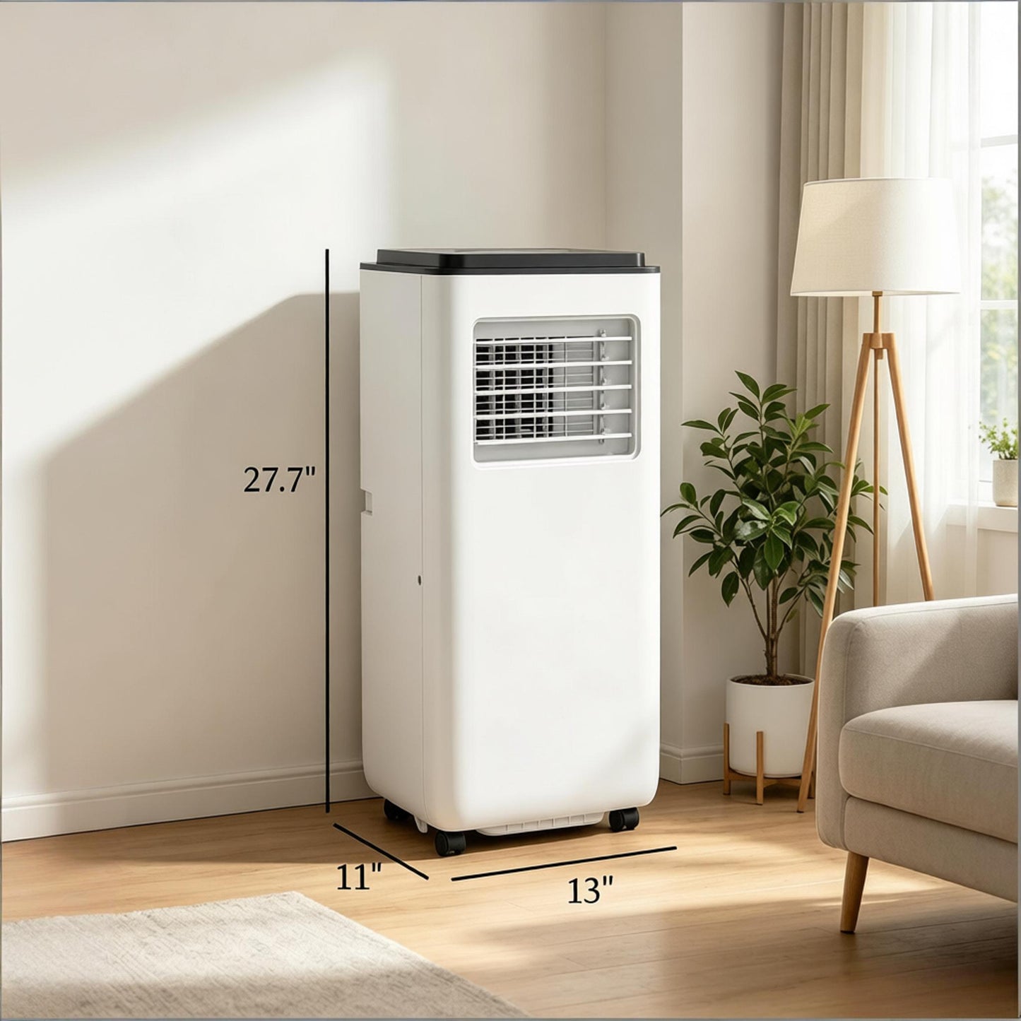 Portable Air Conditioner - Powerful 10,000 BTU Cooling - White
