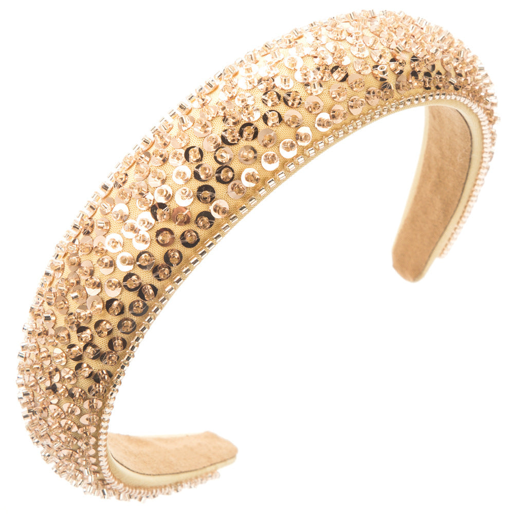 Women's Beaded Crystal Sequined Headband