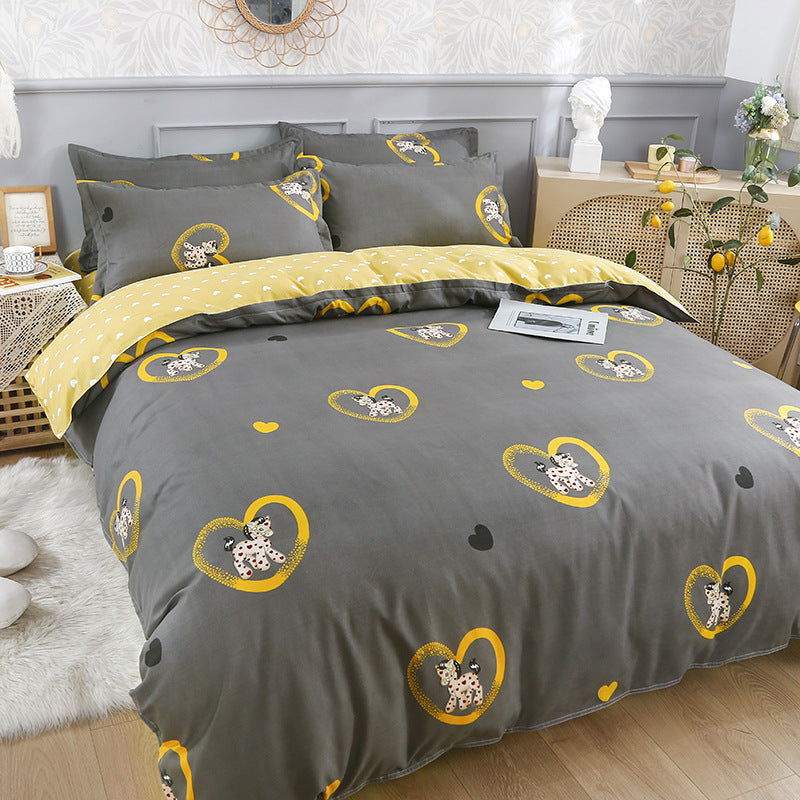 Pure Cotton Bedding Set - Multiple Sizes & Styles, Soft & Comfortable