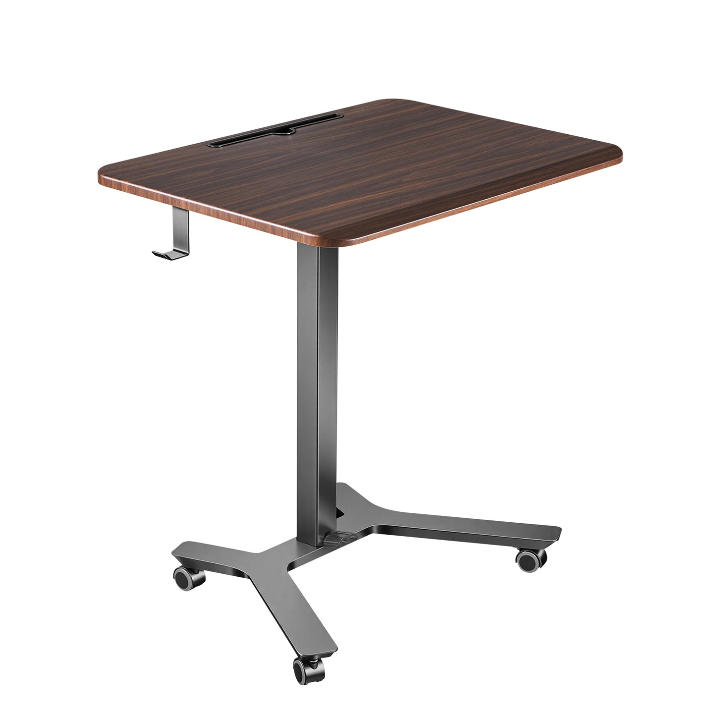 Adjustable Standing Desk with Casters - Mobile Sit-Stand Workstation, Foot Pedal Lift, 28x20.5 Inches, 33 Lbs Capacity