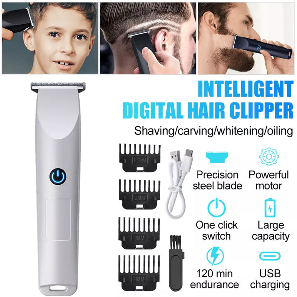 Professional Electric Hair Clipper and Beard Trimmer - White