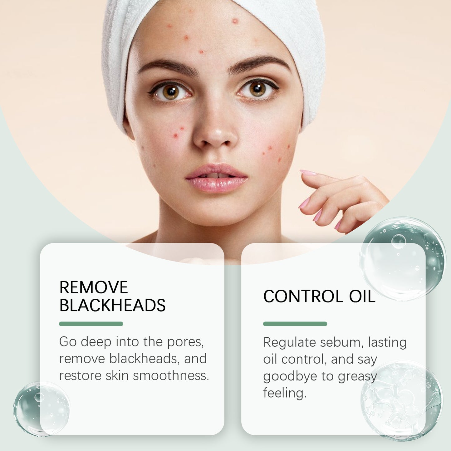 Green Tea Facial Cleansing Mask for Blackhead Removal & Oil Control