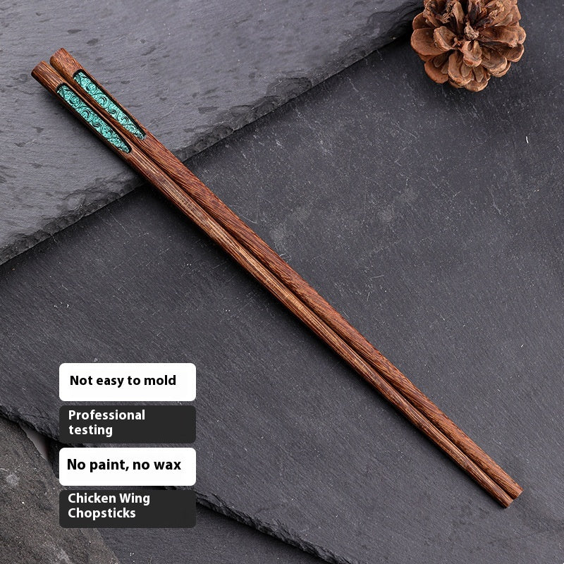 Retro Wooden Chopsticks - Colorful Kitchen Tableware, 25cm