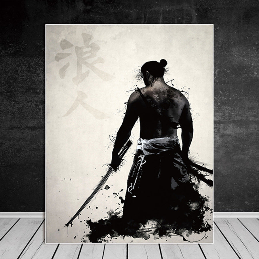Japanese Samurai Canvas Wall Art for Living Room Home Decor - Multiple Sizes
