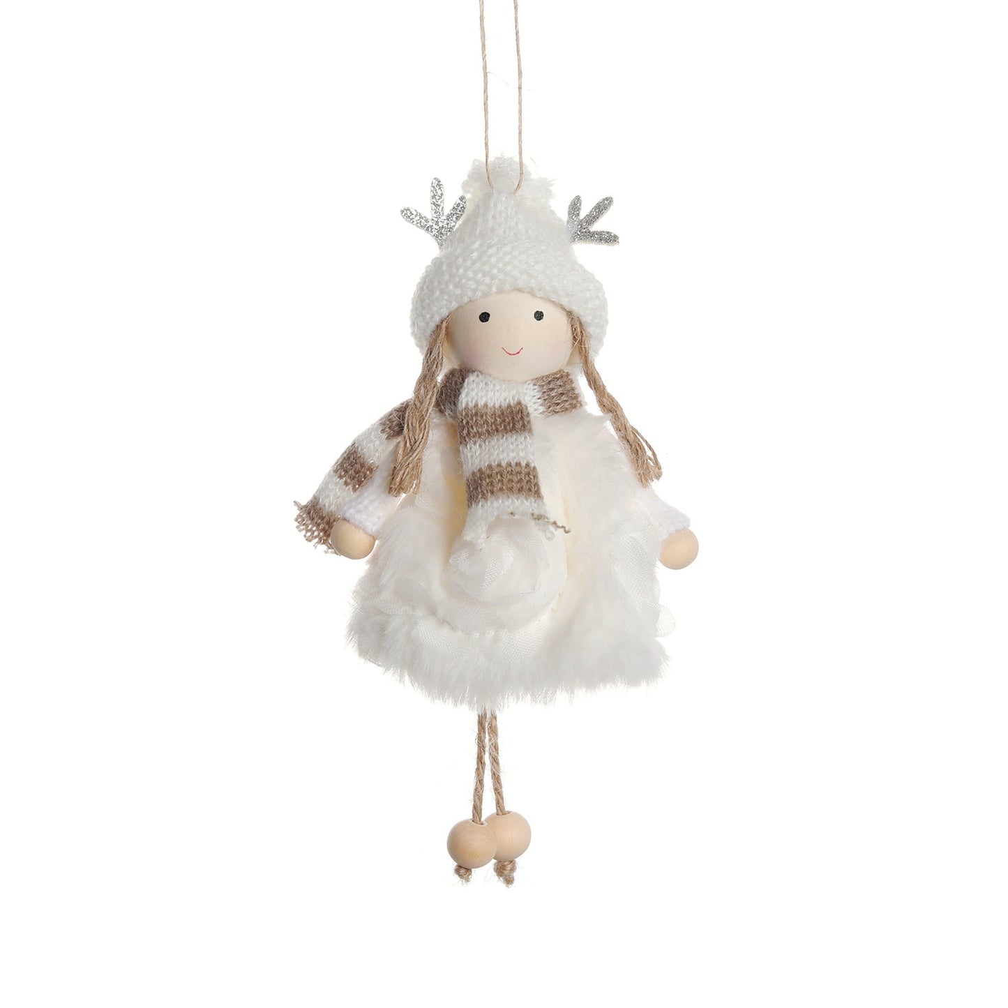 Christmas Wind Antler Doll Decoration Set - Girls' Holiday Ornaments