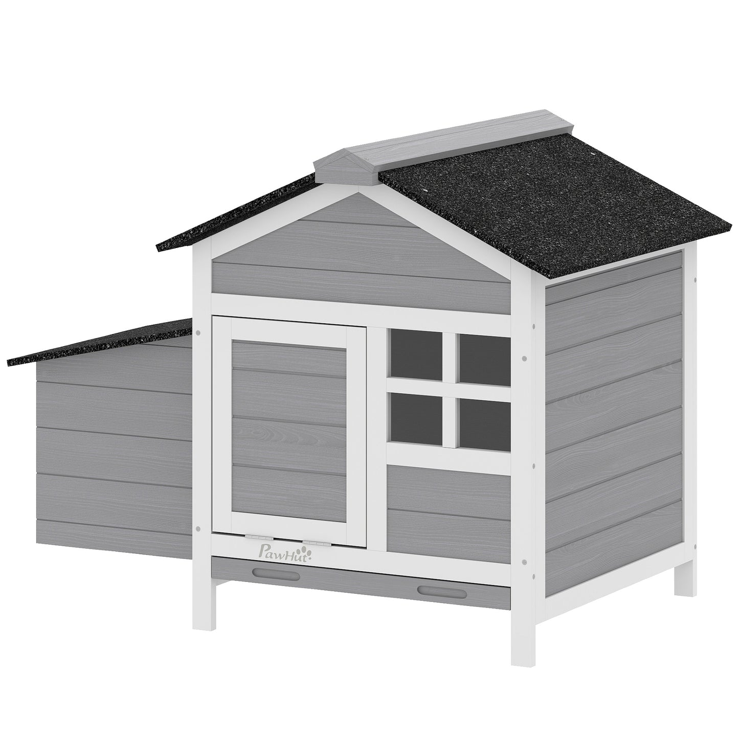 Outdoor Wooden Chicken Coop with Nesting Box and Pull-Out Tray - Weather-Resistant, 36x25x27 Inches