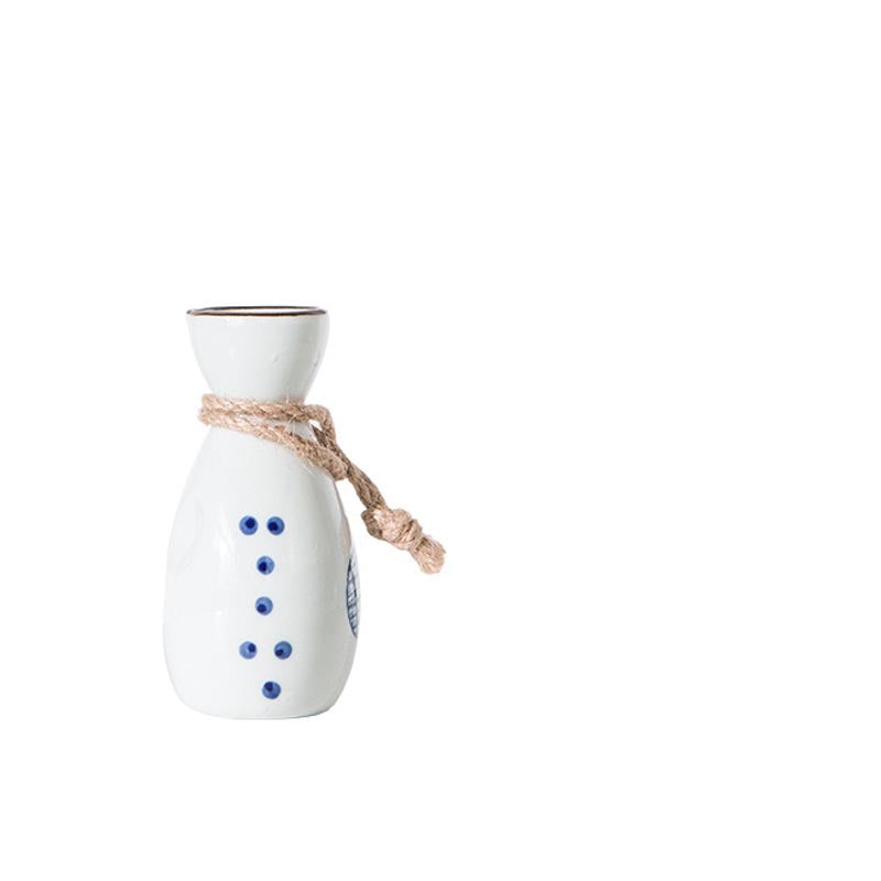 Chinese Style Ceramic Wine & Hip Flask Set - Retro Home Barware