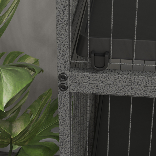 5-Tier Small Animal Cage with Hammock and Heavy Duty Steel Wires - Large Ferret & Chinchilla Habitat, Grey