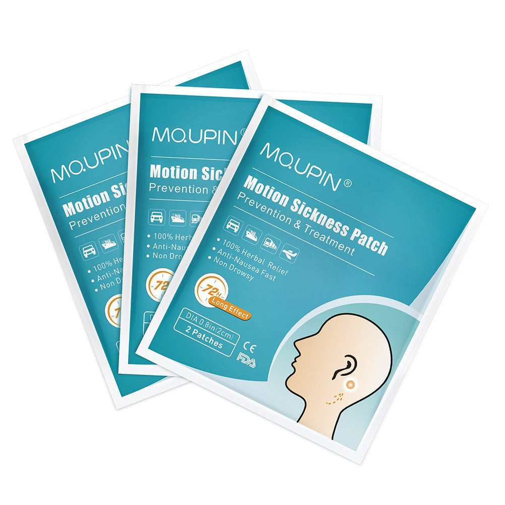 Motion Sickness Patches - 20 Piece Box for Travel & Car