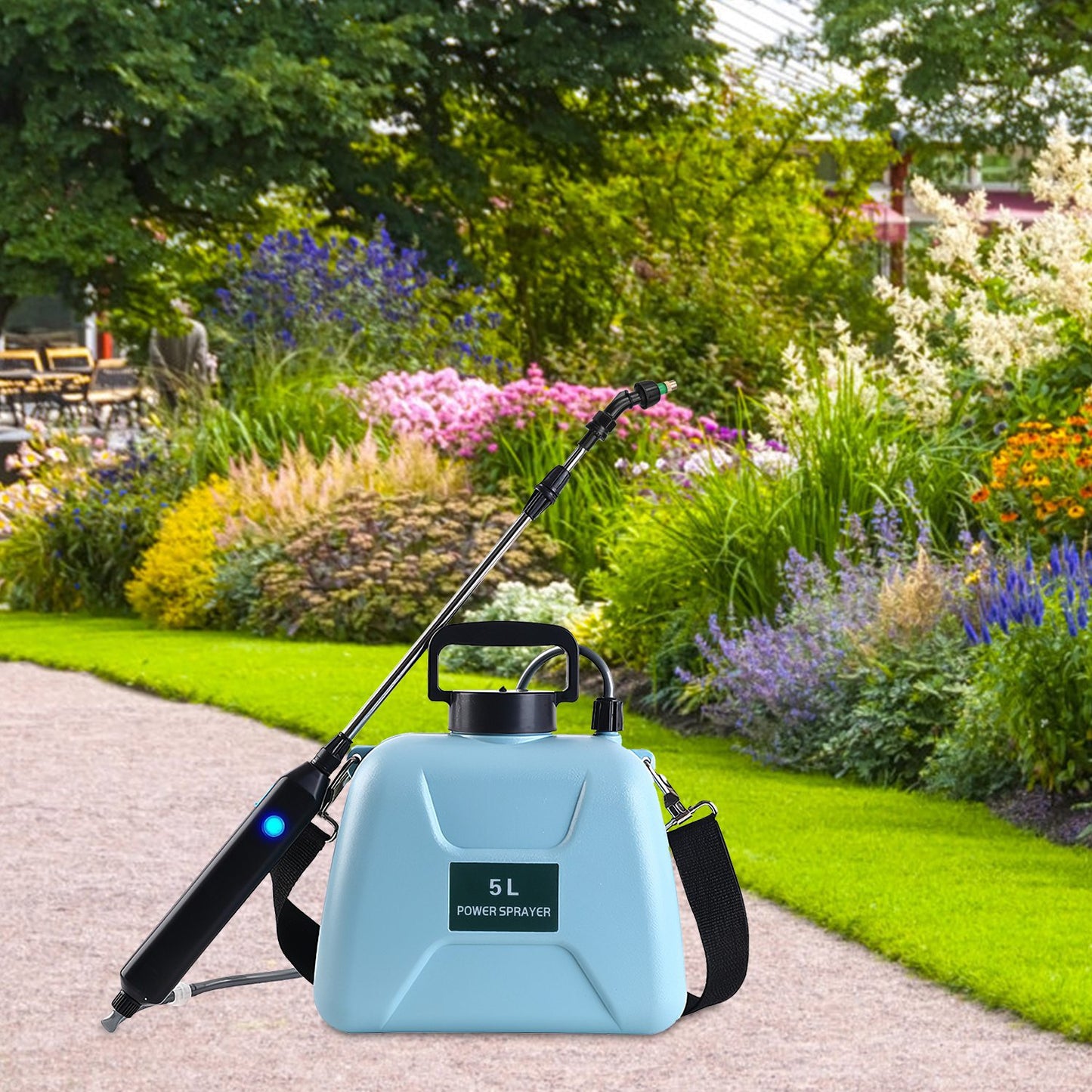 Electric Garden Sprayer 5L Rechargeable Handheld Watering & Disinfection Tool