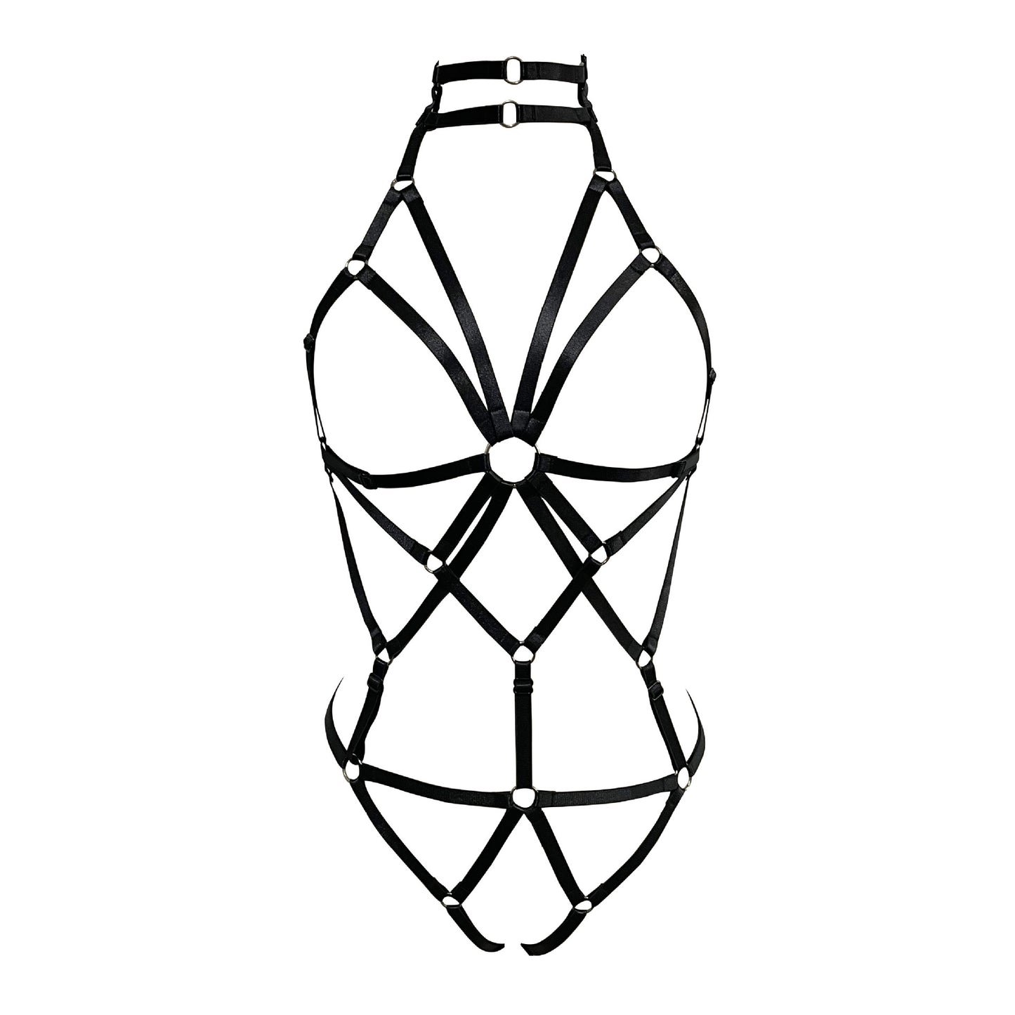 Adjustable Body Shaping Underwear Harness for Seduction & Comfort - Black, One Size