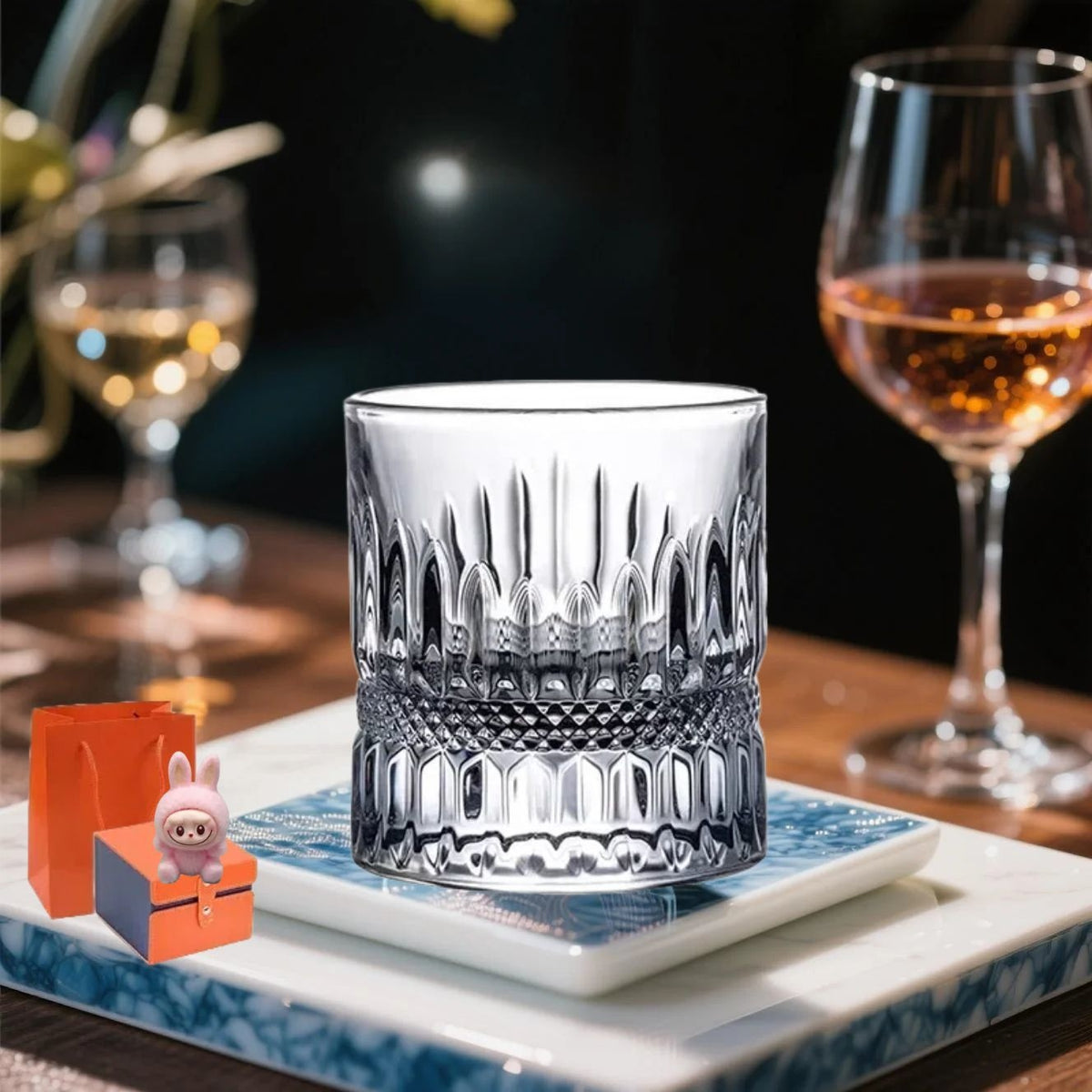 Elegant Crystal Wine Glass Set - Multiple Styles & Sizes