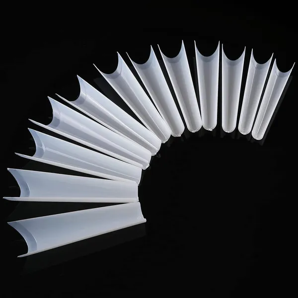 500pcs Extra Long C-Curve Nail Tips - Half Cover French Acrylic Nails