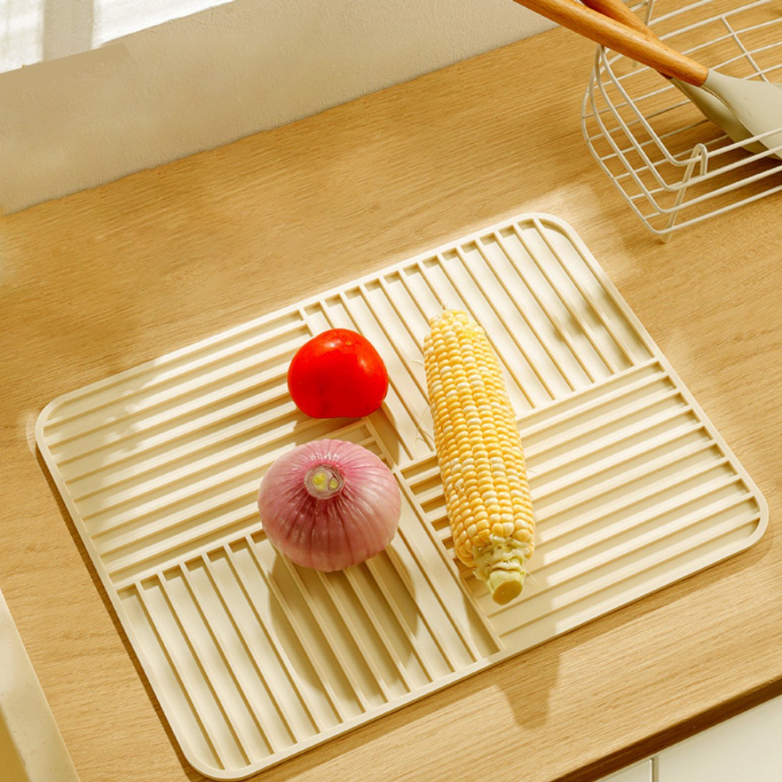 Food-Grade Silicone Drainage Mat High-Temperature Resistant Kitchen Accessory