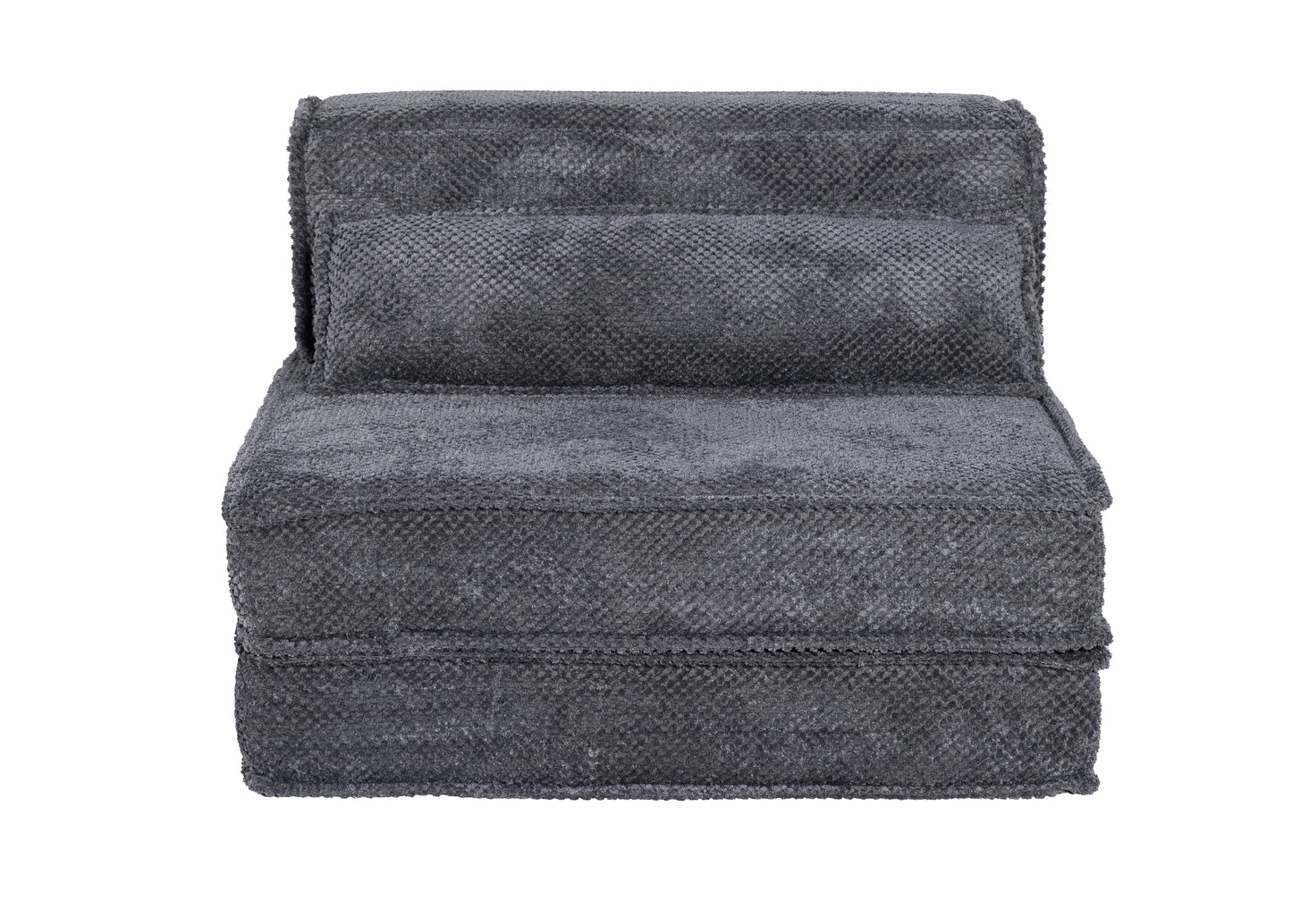 Convertible Floor Sofa Bed - Oversized Single Sofa in Dark Grey