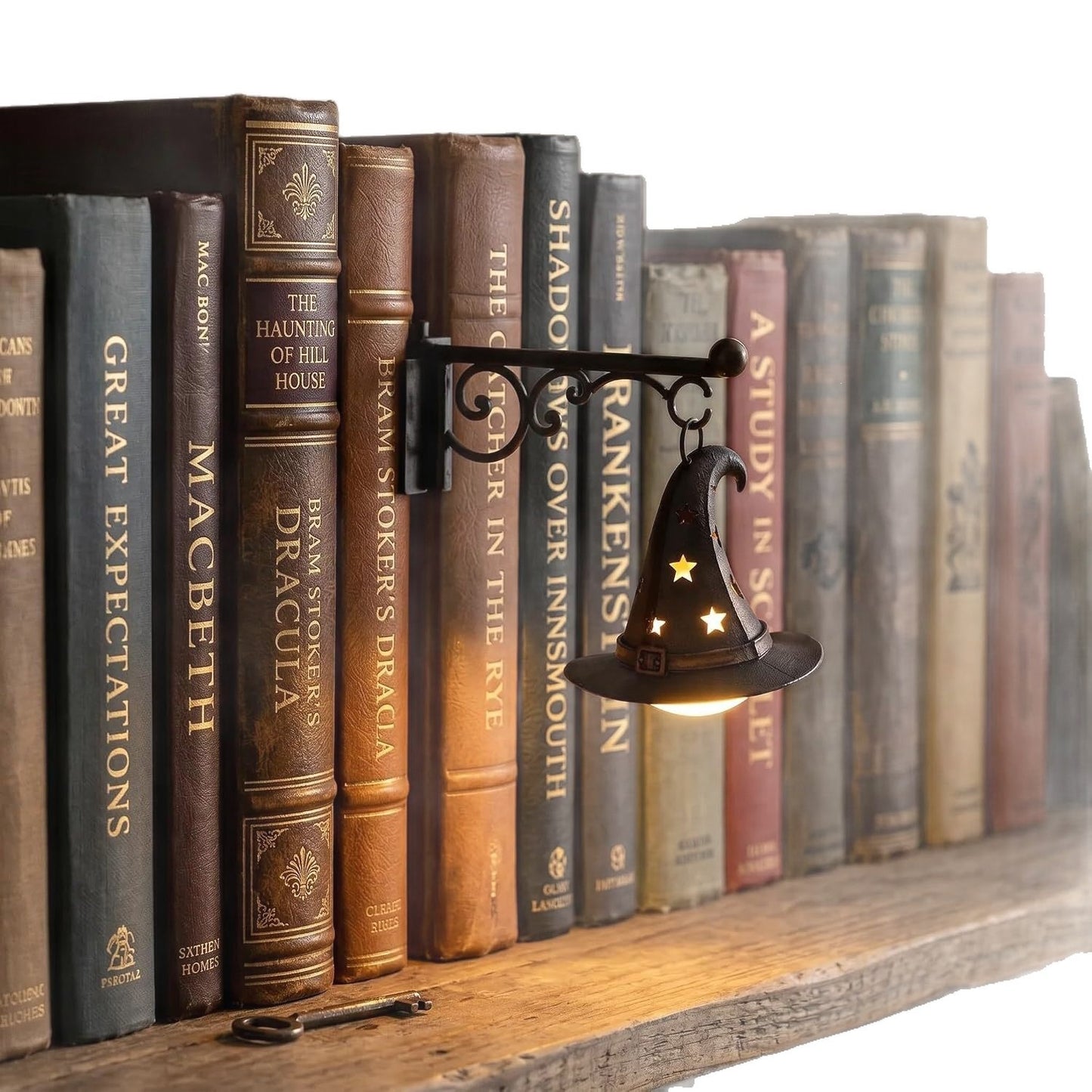 Library Bookshelf Lantern - Minimalist Metal Home Decor & Storage