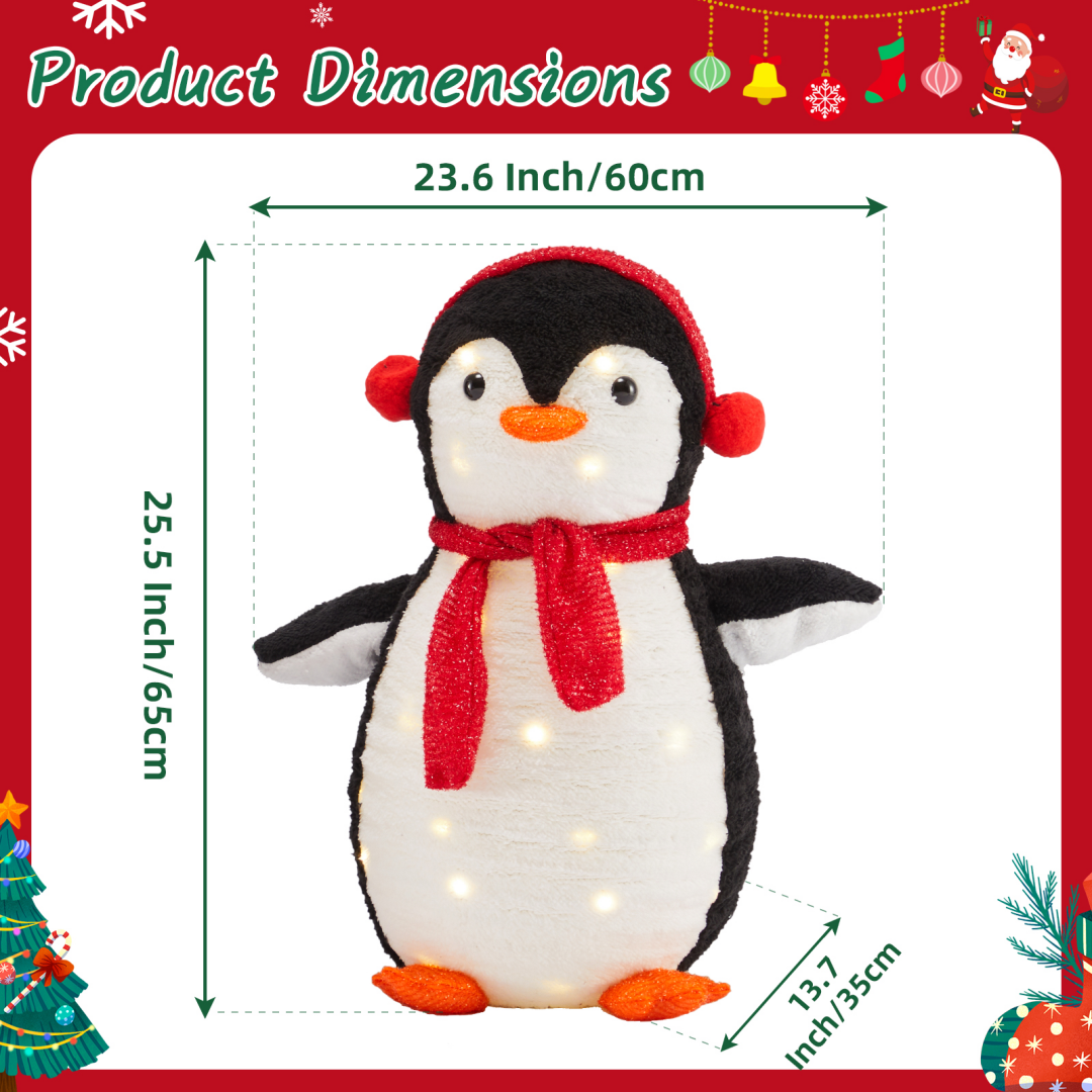 Illuminated Penguin Outdoor Decoration with LED Lights
