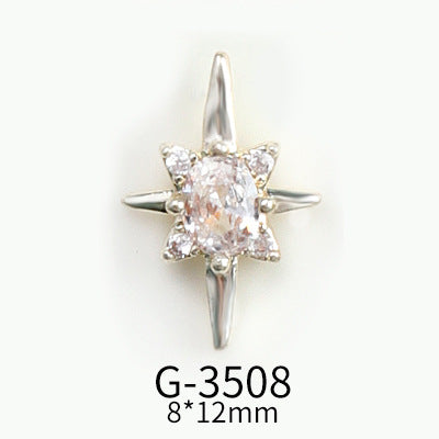 Diamond-Studded Nail Art Accessories with Zircon - Multiple Styles