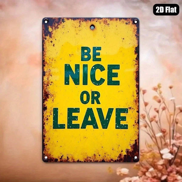 Metal Tin Wall Sign - 20 cm x 20 cm Decorative Art