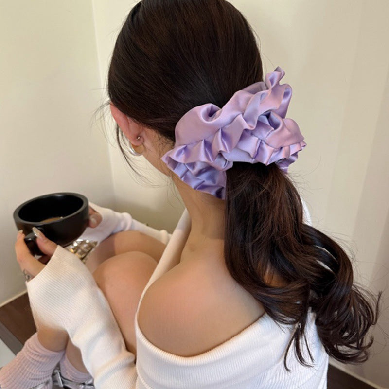 Korean Ballet Style Pleated Hair Ring - Oversized Hair Accessory for Hair Styling