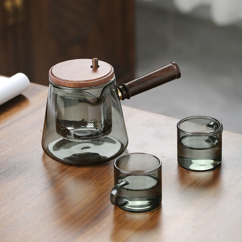 Tea Separation Pot with Walnut Handle 650ml - Chinese Style Drinkware