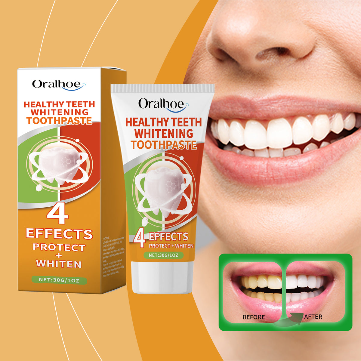 Whitening and Anti-Moth Toothpaste 30g - Oral Care for Bright Teeth