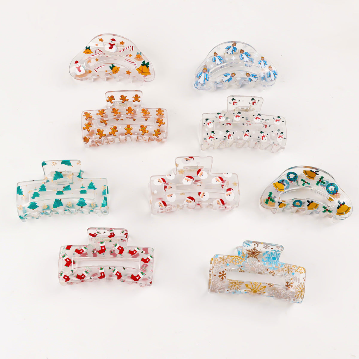 Festive Hair Clip - Christmas Patterned Shark Design