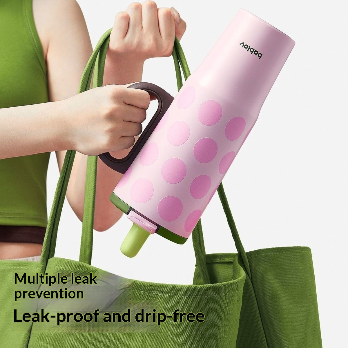 Insulated Large Capacity Water Bottle with Ceramic Liner - Portable & Heat Retaining