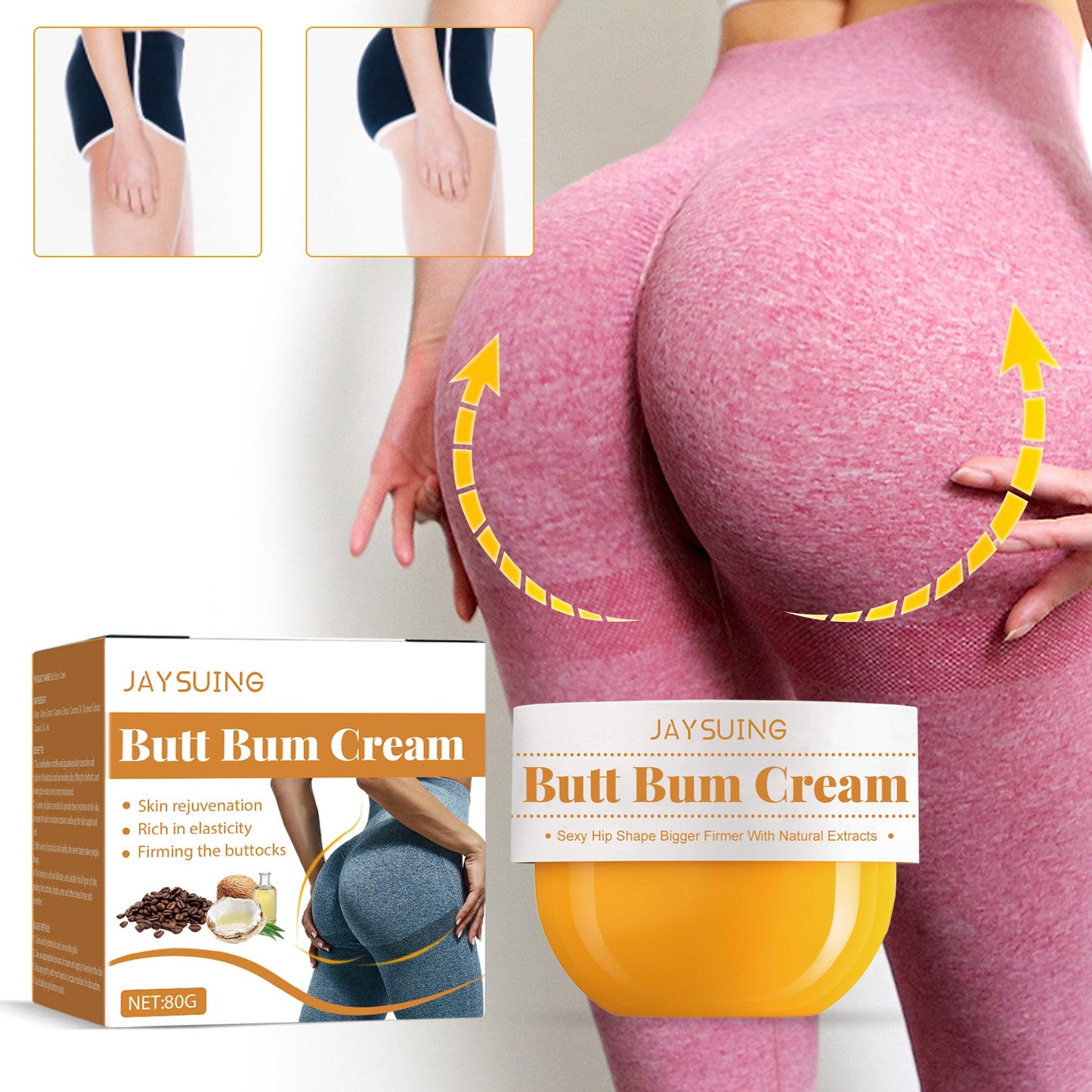 Buttock Firming & Plumping Cream - Moisturizing Hip Tightening Treatment