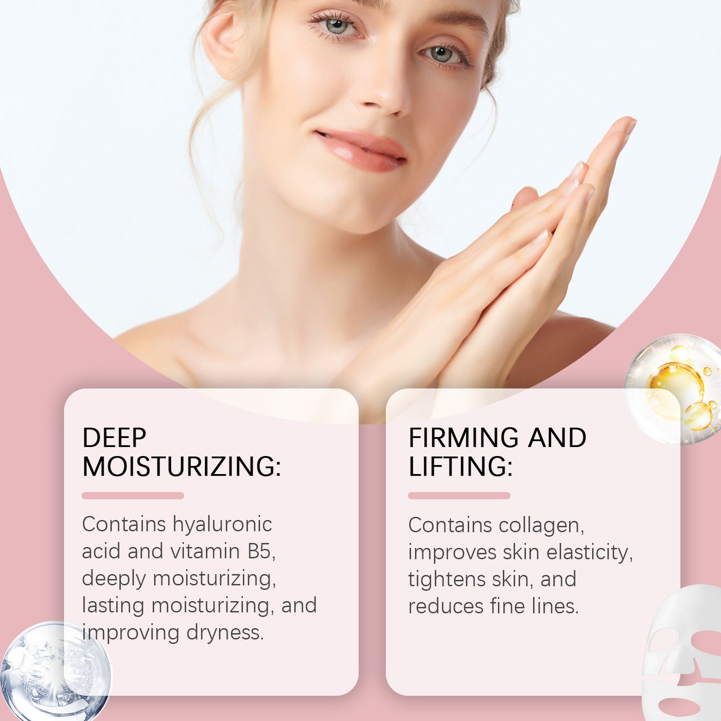 Collagen Moisturizing Anti-Wrinkle Facial Mask - Hydrating Sheet Mask