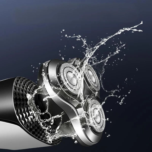 4D Rotary Electric Shaver for Men - Waterproof Wet & Dry Cordless Razor - Gray