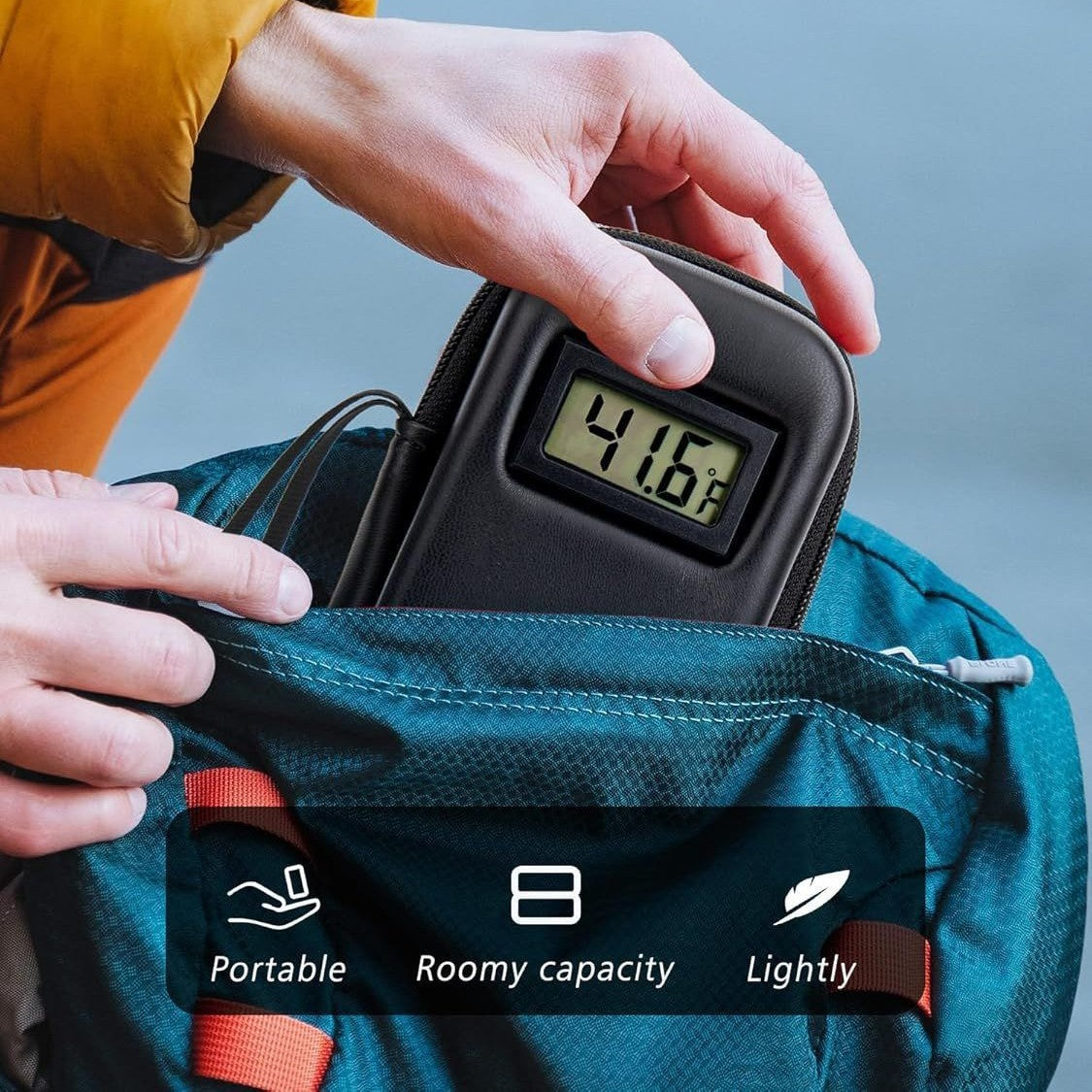 Travel Suitcase with Temperature Display & Refrigerated Medicine Storage