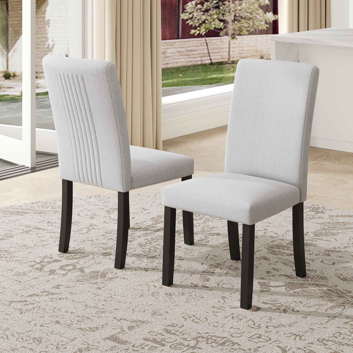 Modern Dining Room Chairs Set Of 4, Accent Diner Upholstered Fabric
