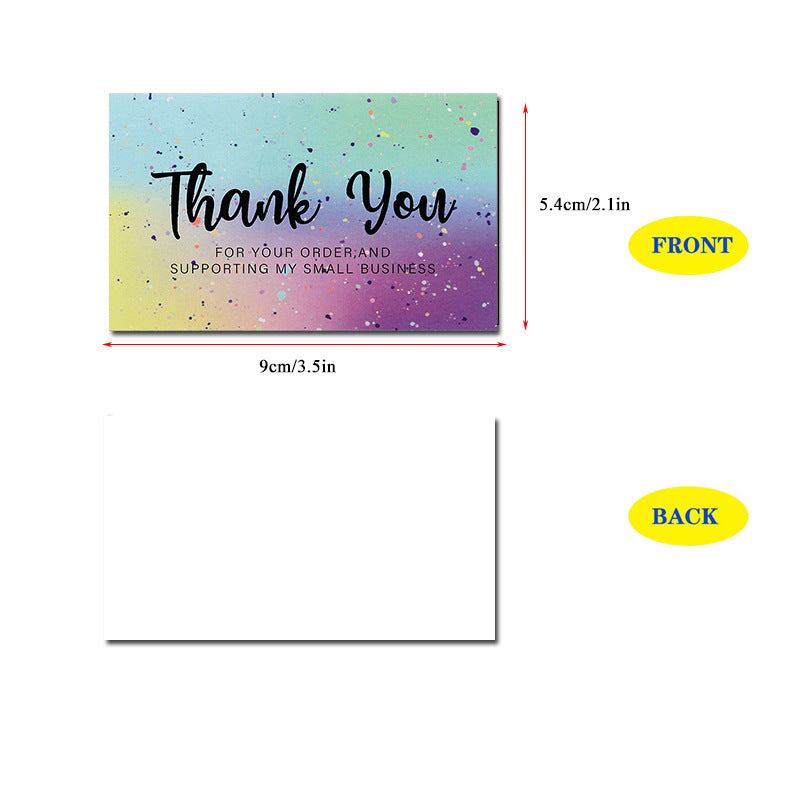 Thank You Greeting Cards Set for Weddings Parties & Holidays - 50 Pack