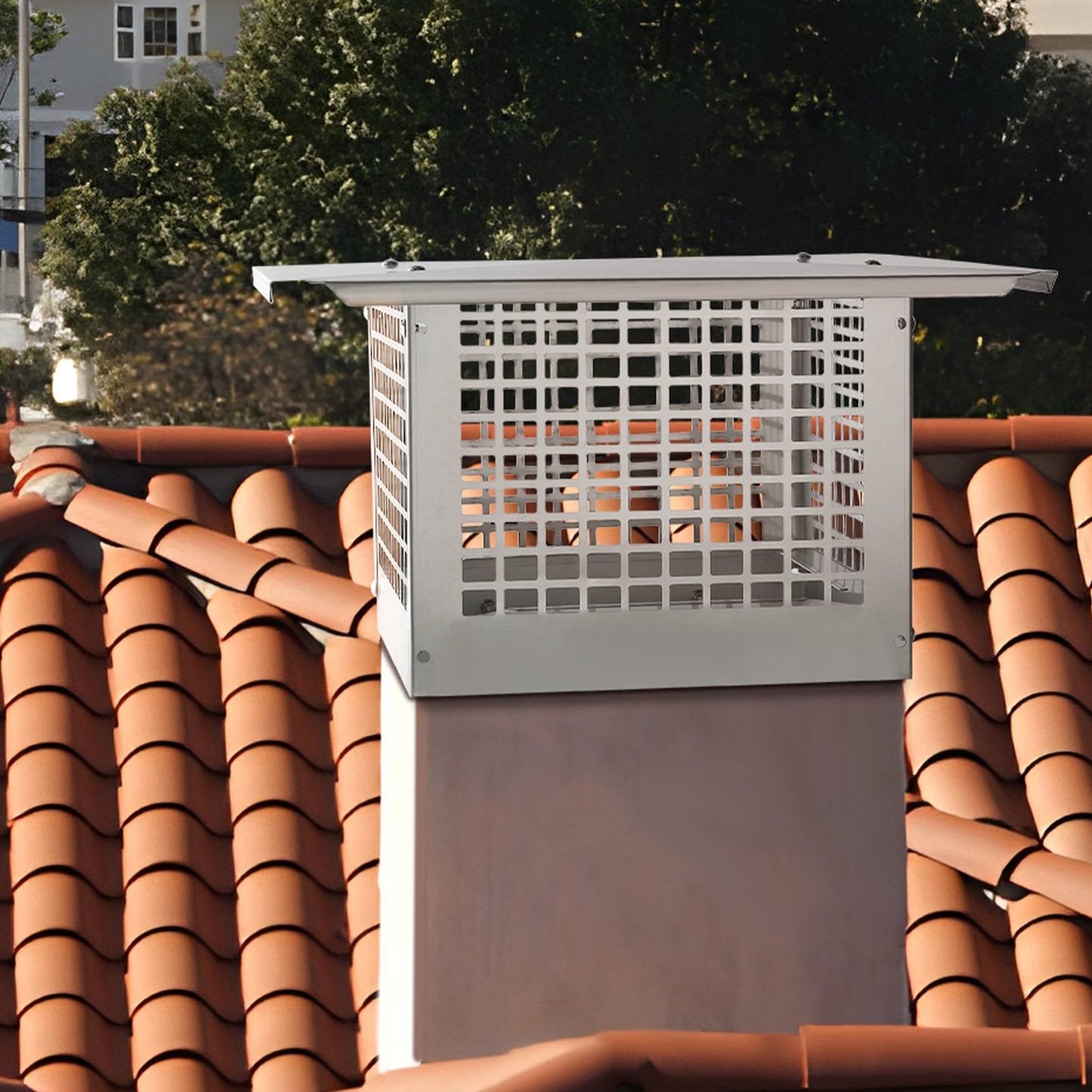 17x17 Inch Stainless Steel Chimney Cap - Rust-Resistant Fireplace Cover with Easy Installation