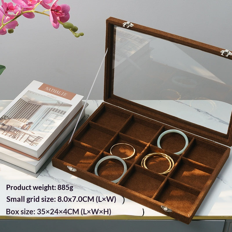 Jewelry Storage Box with Multiple Compartments for Rings, Necklaces & Bracelets