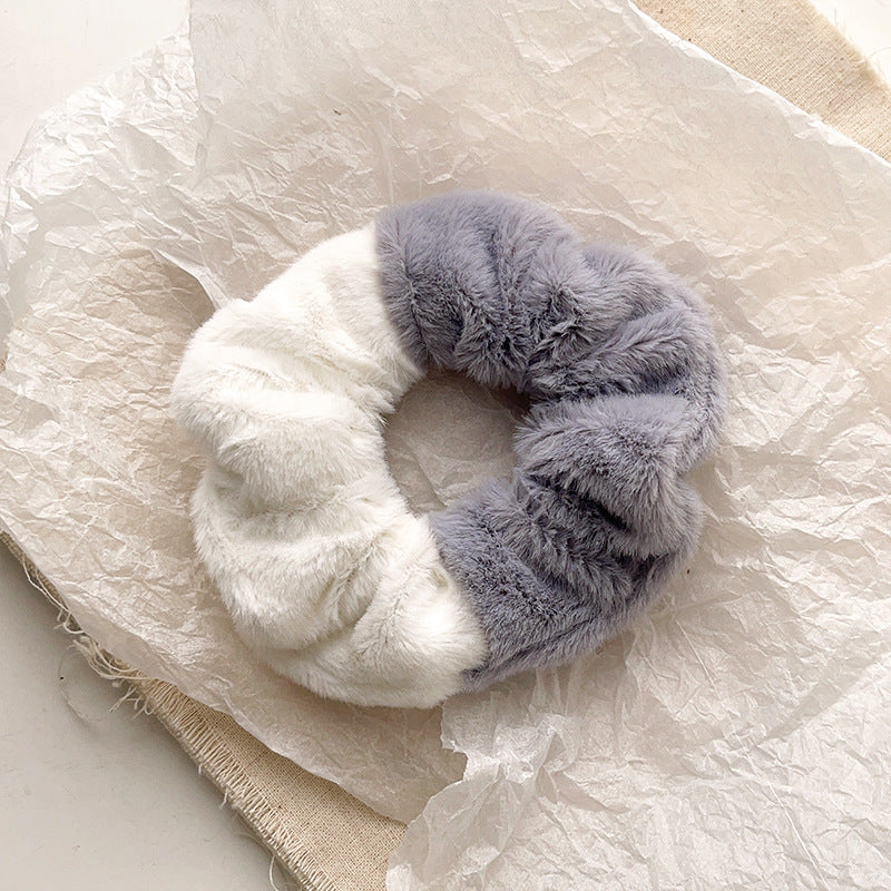 Cute Plush Elastic Hair Scrunchie - Soft Large Intestine Style Hair Band