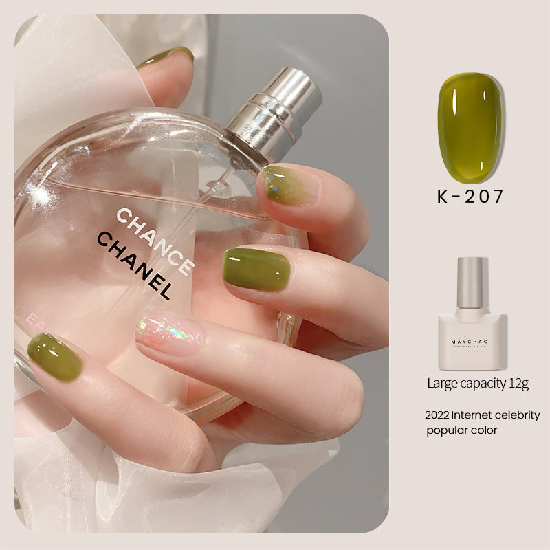 Transparent Jade Nude Nail Polish - 12ml Long-Lasting