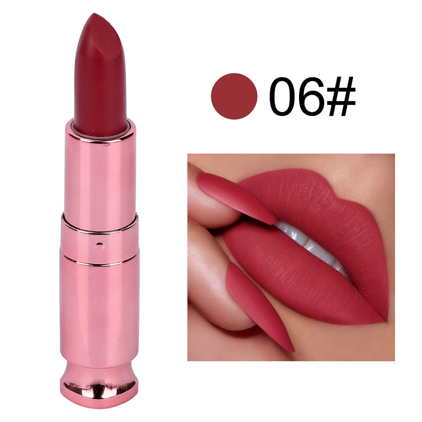 Long Lasting Matte Lipstick No Stain Easy to Color Lip Balm for Lips