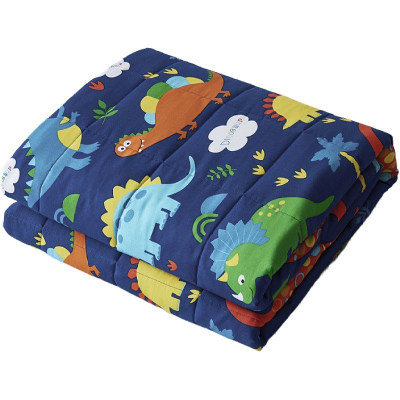 Cotton Blanket with Dinosaur World Pattern - European American Style Bedding