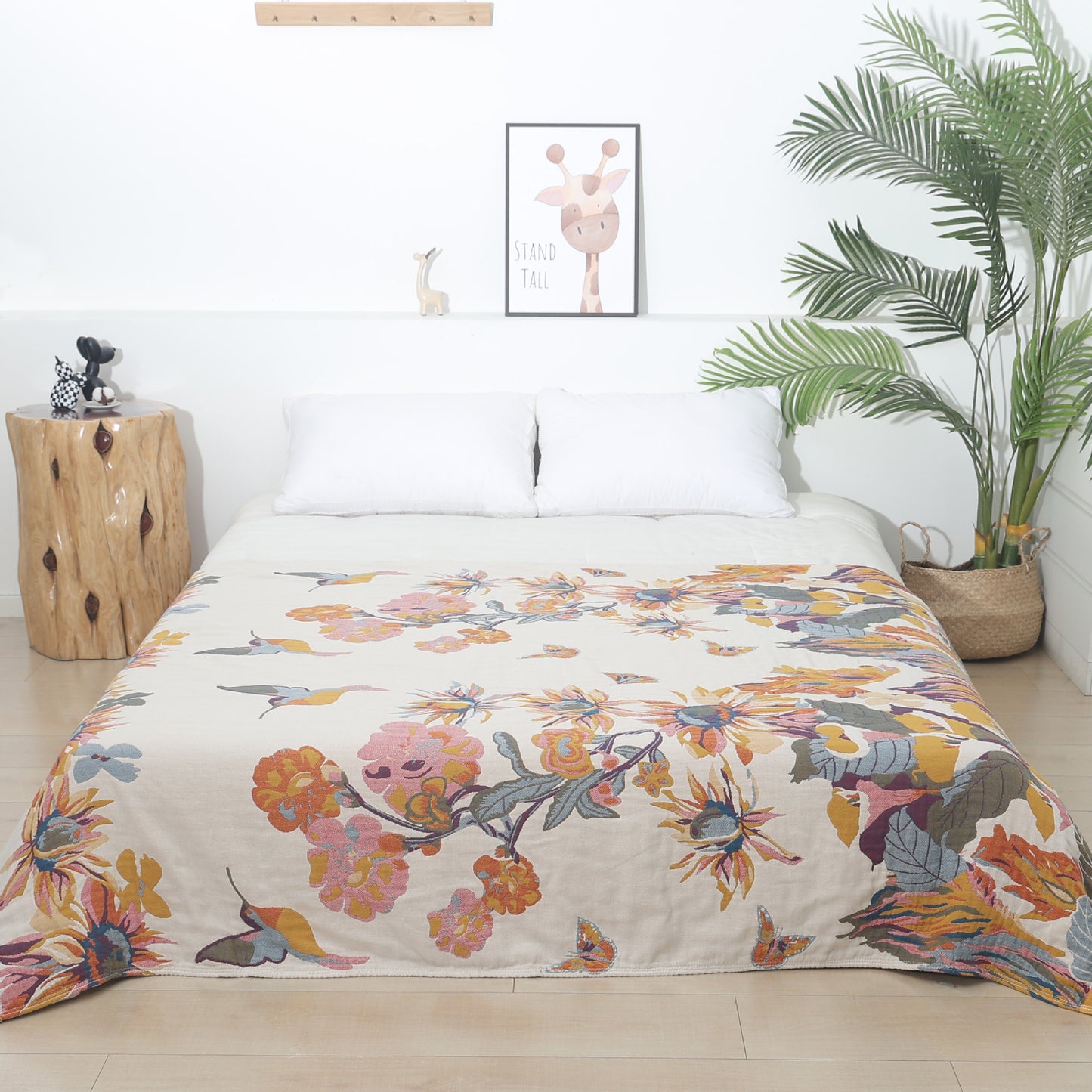 Multi-Layer Cotton Gauze Blanket for Sofa and Home Decor