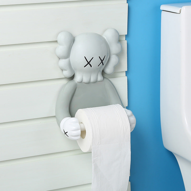 Animal Tissue Box Holder Wall Hanging Resin Figurine for Bathroom Decor