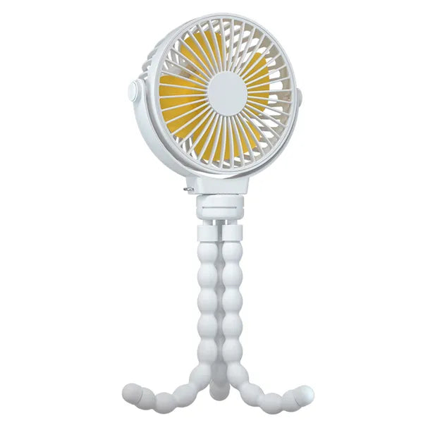 Rechargeable Portable Baby Stroller Fan with Flexible Tripod & 3 Speeds