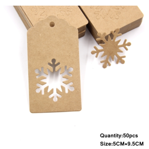 Tree-Shaped Kraft Paper Labels for Christmas Decorations - Pack of 10