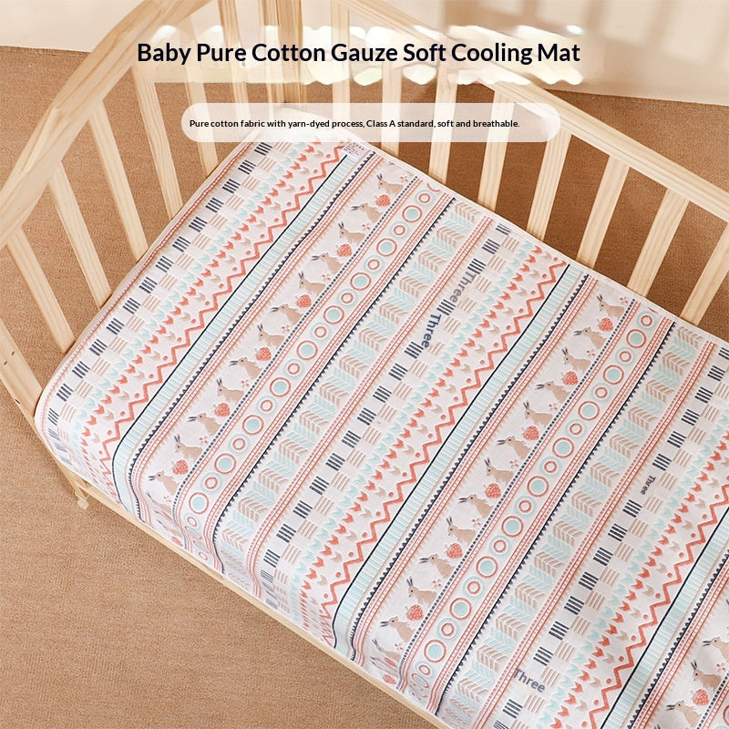 Six-Layer Cotton Gauze Cooling Mat for Babies and Moms - Soft Bedding