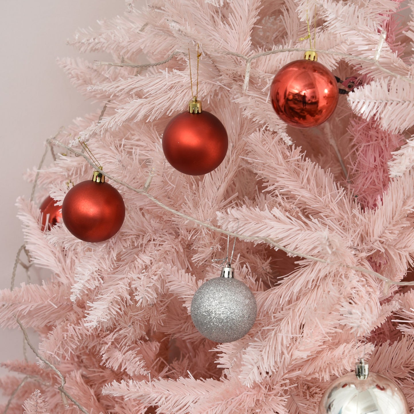 6ft Pink Unlit Spruce Artificial Christmas Tree with 800 Tips