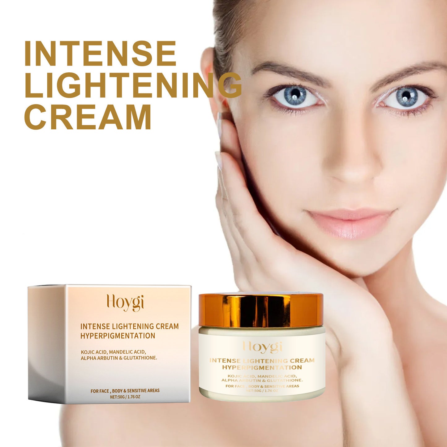 Hydrating Facial Skin Cream with Hyaluronic Acid & Arbutin - 50g