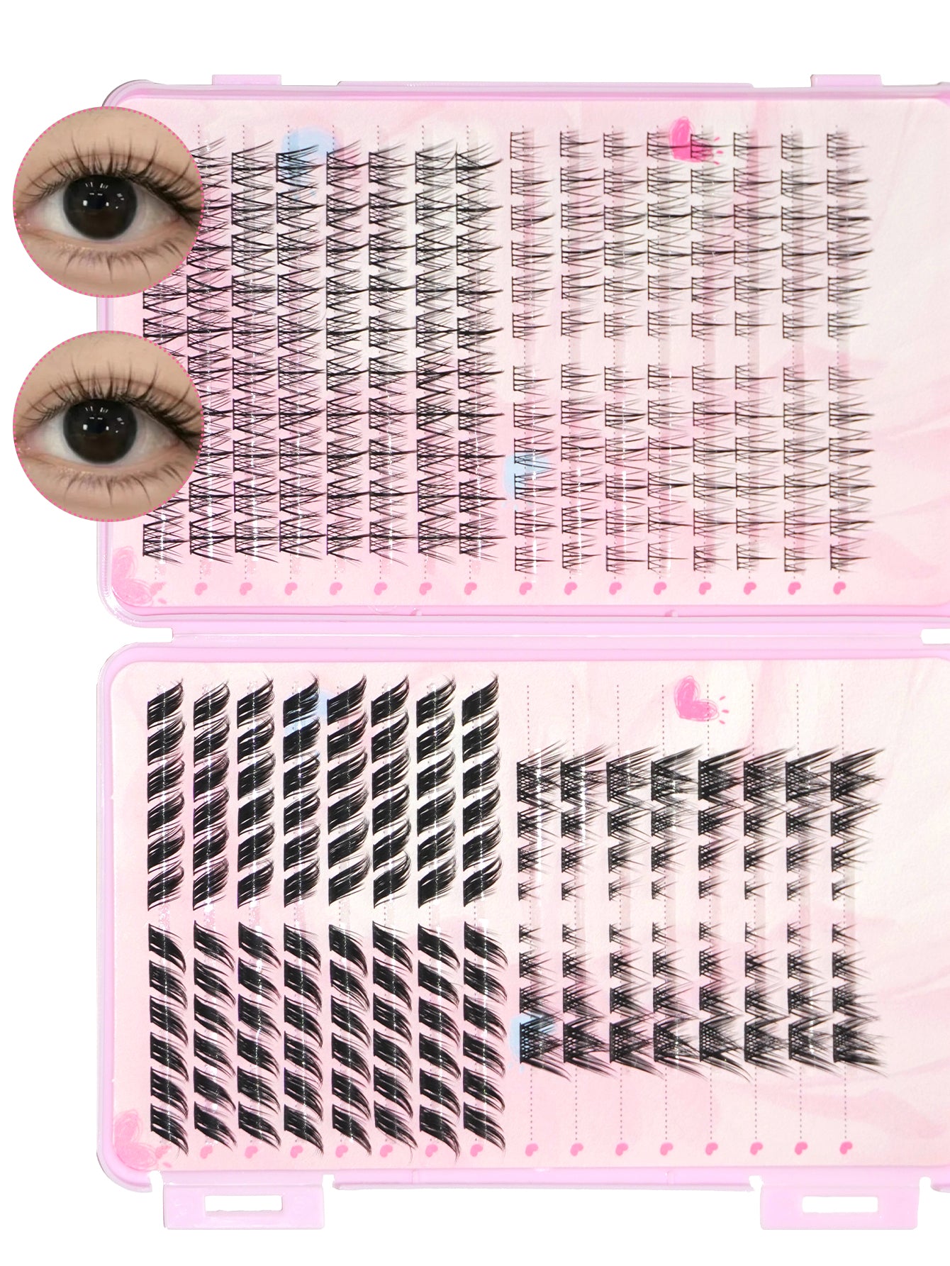 Hybrid False Eyelash Extension Set - Easy Application Eye Makeup